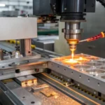 High-resolution image of an advanced injection molding machine