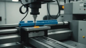 Injection molding machine with clamping force mechanism in operation
