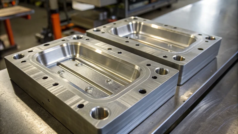Close-up of a shiny precision injection mold