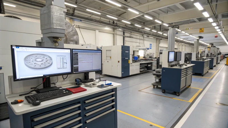A high-tech workshop with advanced machinery for cavity shape analysis