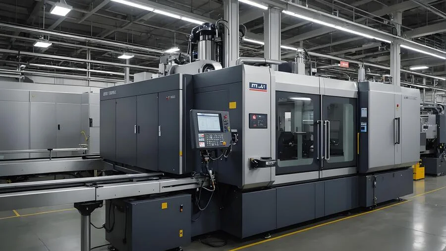 একটি উত্পাদন পরিবেশে বড় শিল্প CNC মেশিন