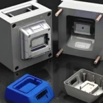 Set of industrial molds for plastic injection molding