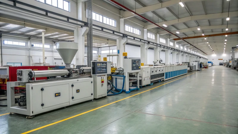 Two plastic processing lines for LDPE and HDPE in an industrial setting