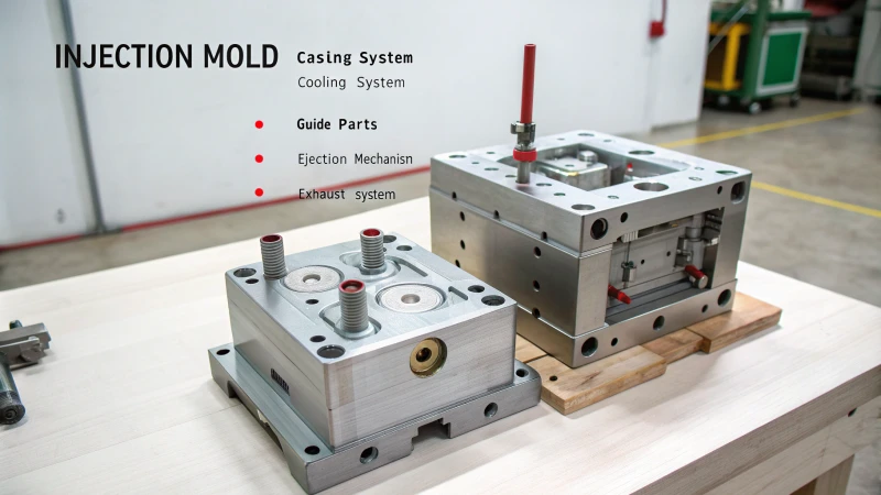 Close-up of an injection mold with molten polymer
