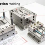 Diagram illustrating gate locations and in injection molding