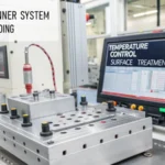 Technical illustration of an optimized runner system for injection molding