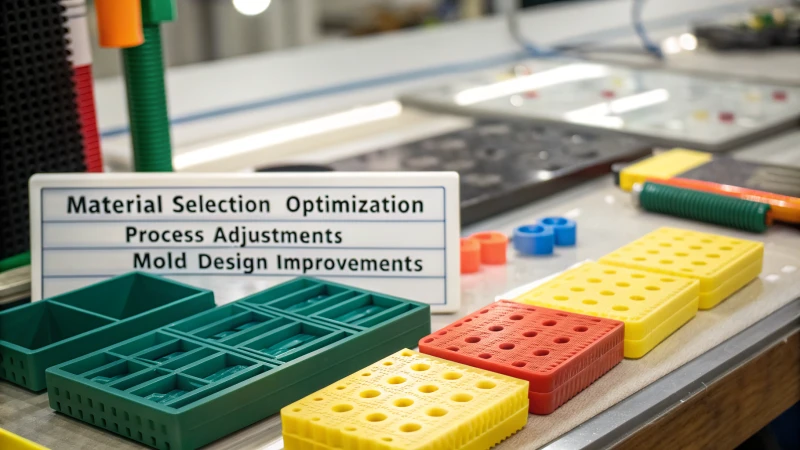 3D rendering of an injection molded product with annotated sections