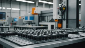 Injection mold with pressure balance control elements