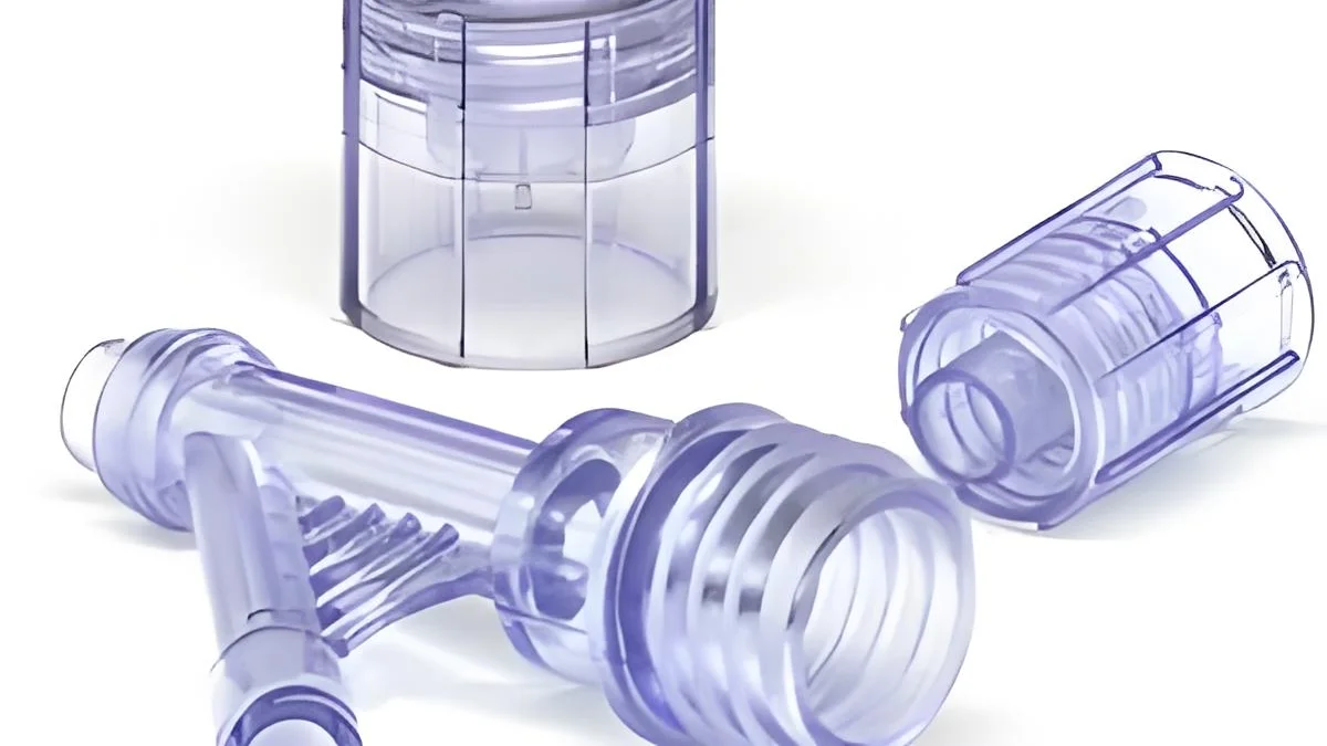 Close-up of a smooth injection molded plastic part