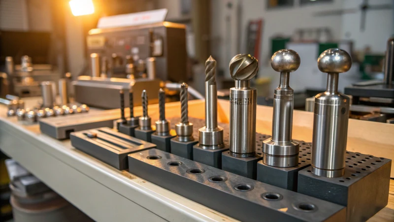 A well-organized workshop bench with precision milling tools