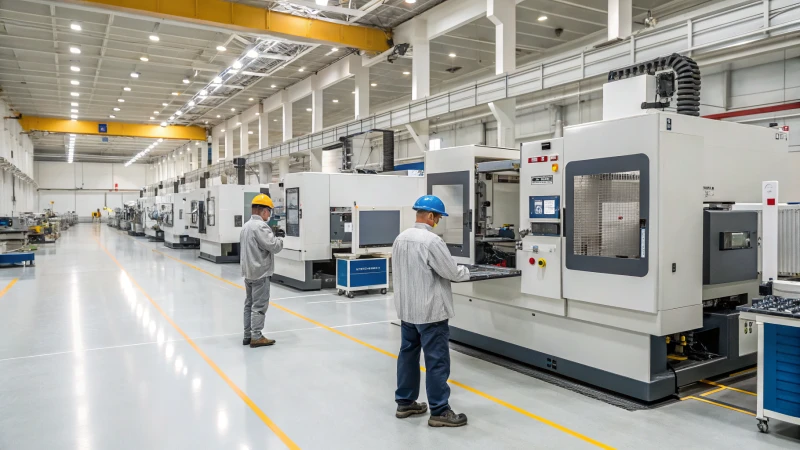 Workers in a high-tech industrial facility