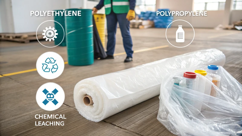 Infographic showing various types of plastics and their health risks.