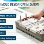 Technical diagram illustrating injection mold design optimization principles