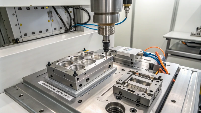 Diagram of an injection mold setup