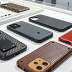 Various injection molded electronic casings on a clean surface
