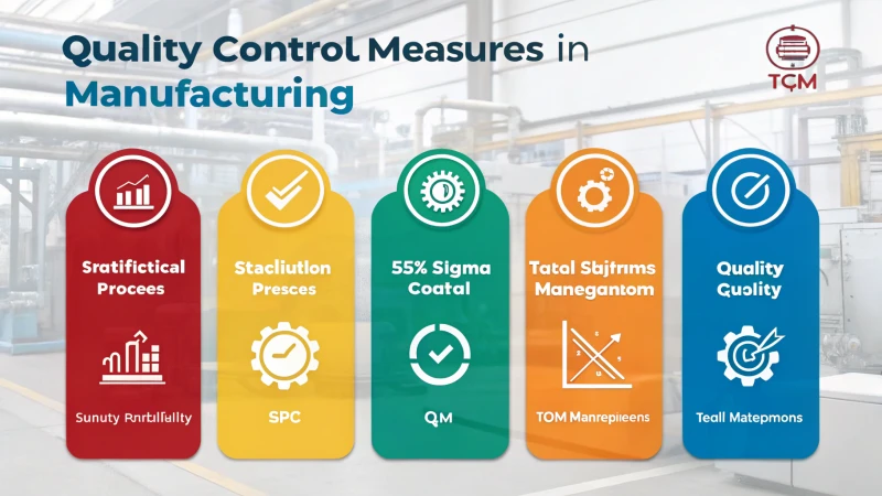 Infographic illustrating quality control measures in manufacturing.