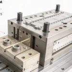 Technical diagram of a runner system in plastic injection mold