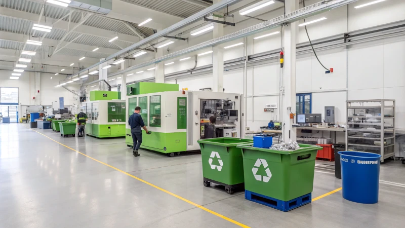 A sustainable manufacturing facility with natural lighting