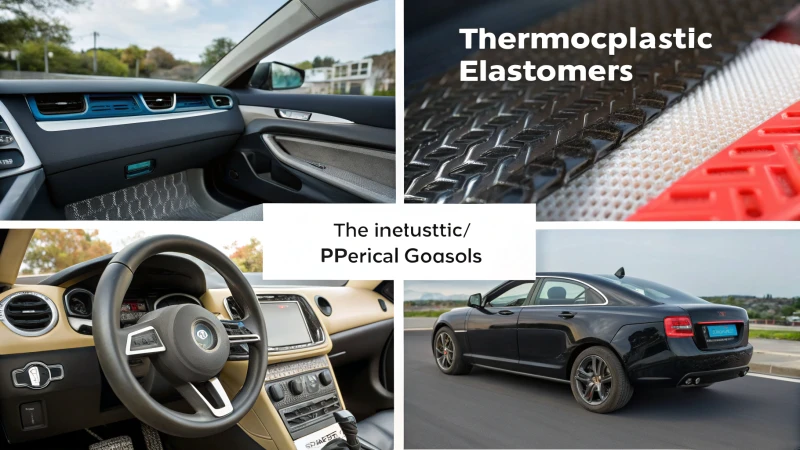 A collage showcasing various applications of thermoplastic elastomers in different industries.