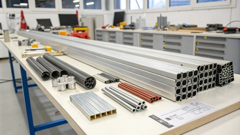 A well-organized workshop with extruded profiles