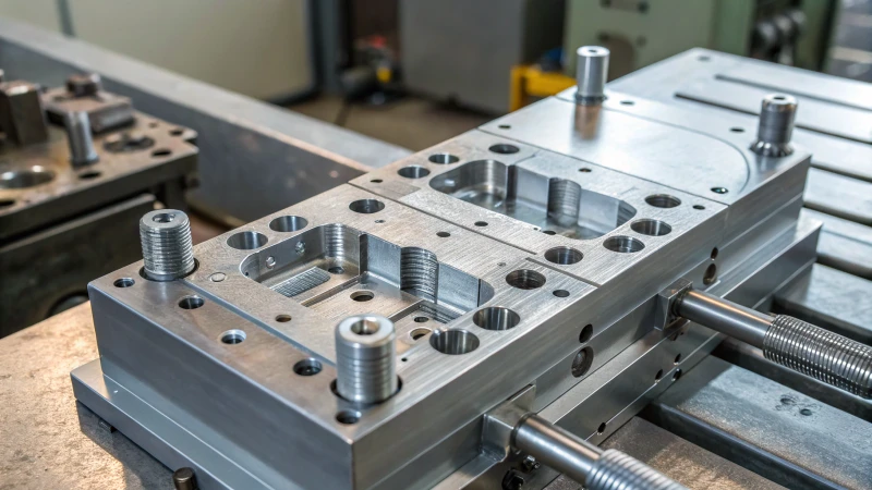 Close-up of a modern injection mold