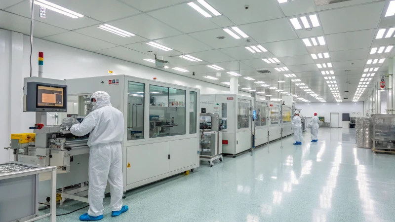 A clean room for injection molding in the pharmaceutical industry