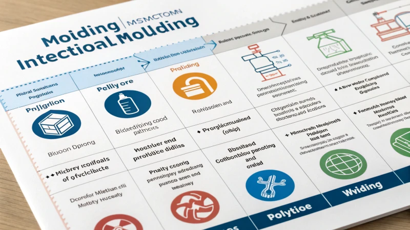 A detailed comparison chart of molding techniques and materials.